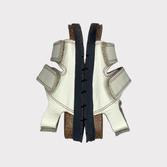 Zara 3 Strap-Velcro Closure Beige Sandals - Picture 2 of 5